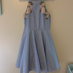 Striped Floral Dress